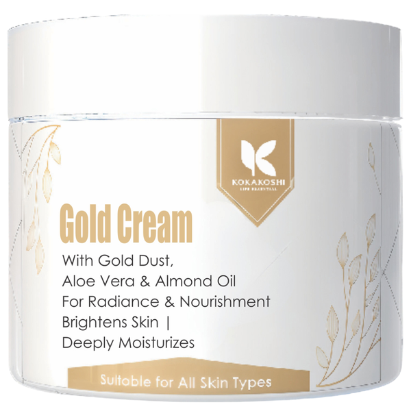 Gold Cream – Radiance & Nourishing Face & Body Massage Cream with Gold Dust | Kokakoshi