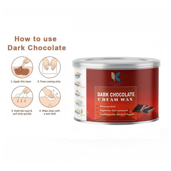 Dark Chocolate Cream Wax for Hair Removal | Strong Hold Wax – Kokakoshi