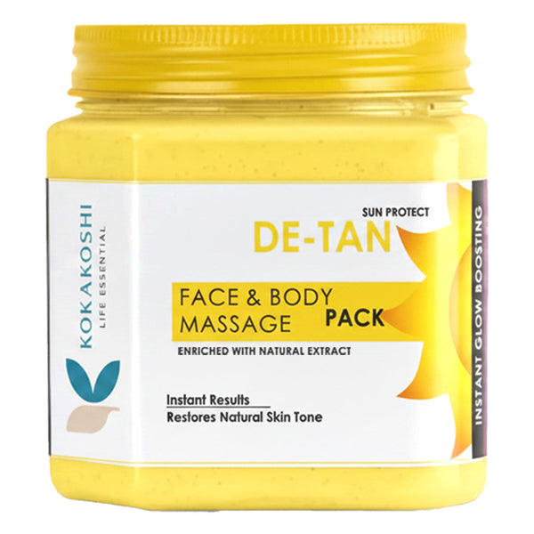 De-Tan Face & Body Massage Pack – part of De-Tan Facial Kit (4-Step, 400 ml each)