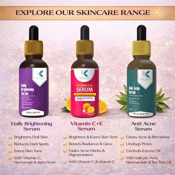 Vitamin C + E Brightening & Even Skin Tone Face Serum | Kokakoshi