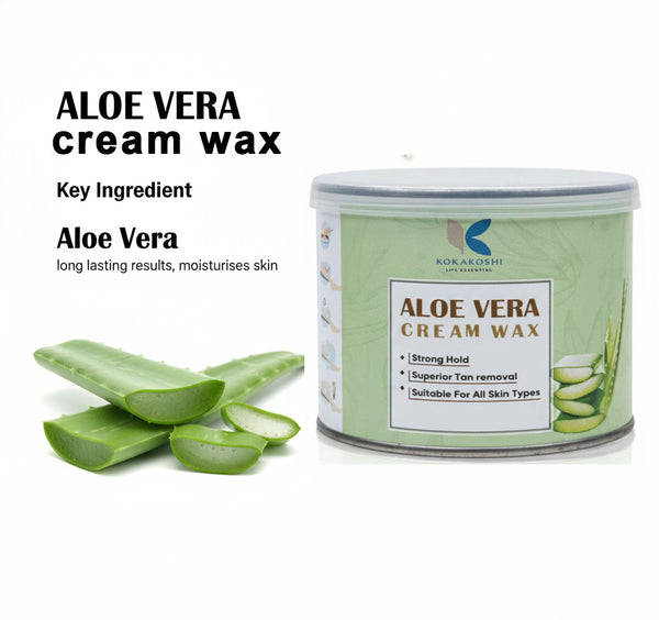 Aloe Vera Cream Wax – Gentle Hair Removal & Tan Reduction | Kokakoshi