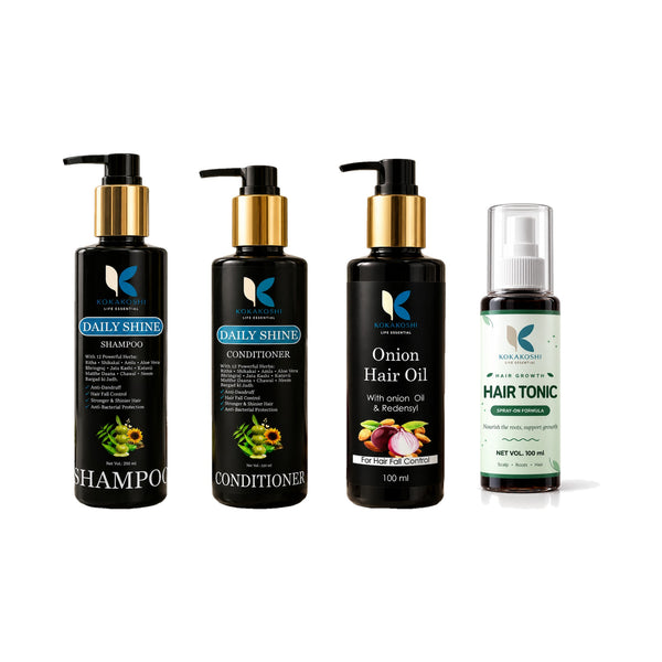 Complete Hair Care Kit – Shampoo, Conditioner, Onion Oil & Hair Tonic