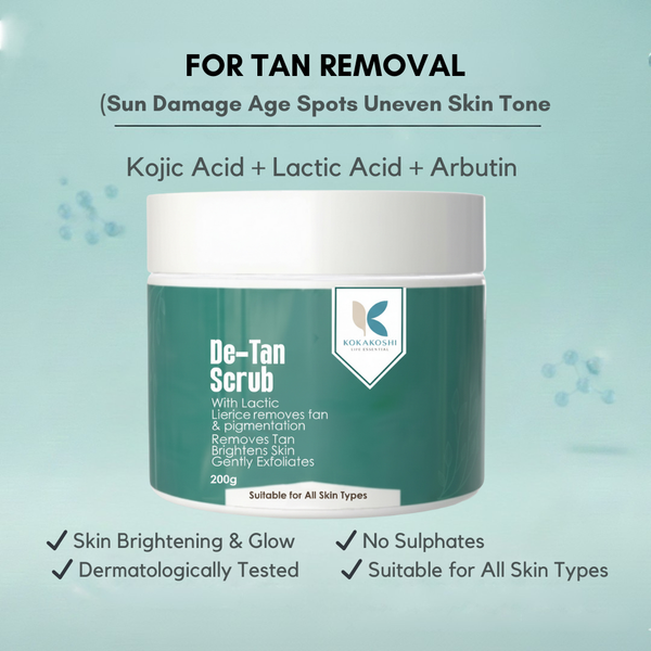 De-Tan Scrub โ Tan Removal & Brightening Face & Body Scrub