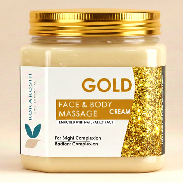 Gold Face & Body Massage Cream – part of Gold Facial Kit (4-Step, 400 ml each)
