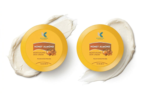 Honey Almond Moisturizing Cream for Face & Body – Dry Skin Care | Kokakoshi