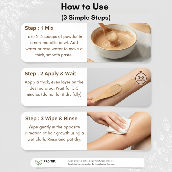 Rose Petals Body Wax Powder Soothing & Refreshing Hair Removal Wax | Kokakoshi