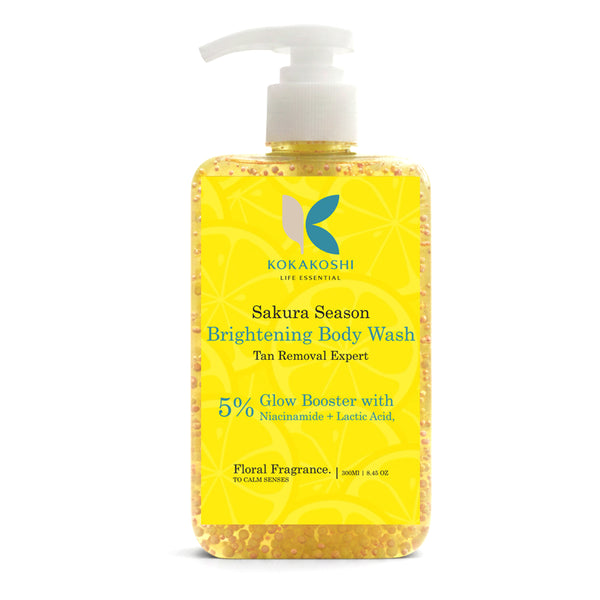 Sakura Brightening Body Wash for Radiant & Even-Looking Skin | Kokakoshi