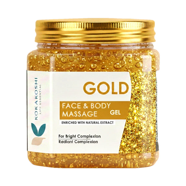 Gold Face & Body Massage Gel (400 ml) – Radiance Boosting Gel | Kokakoshi