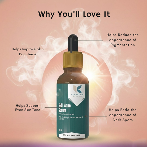 Anti Acne 2% Salicylic Acid & 5% Niacinamide Clearing Face Serum | Kokakoshi