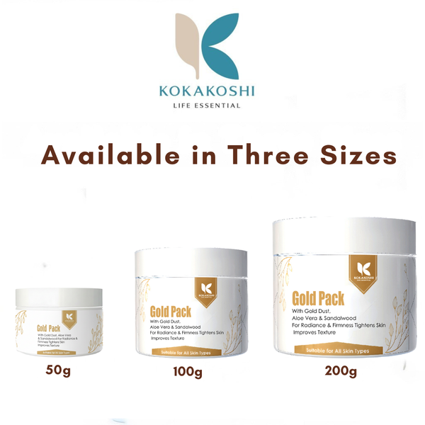 Gold Pack – Radiance & Firming Face Pack with Gold Dust | Kokakoshi