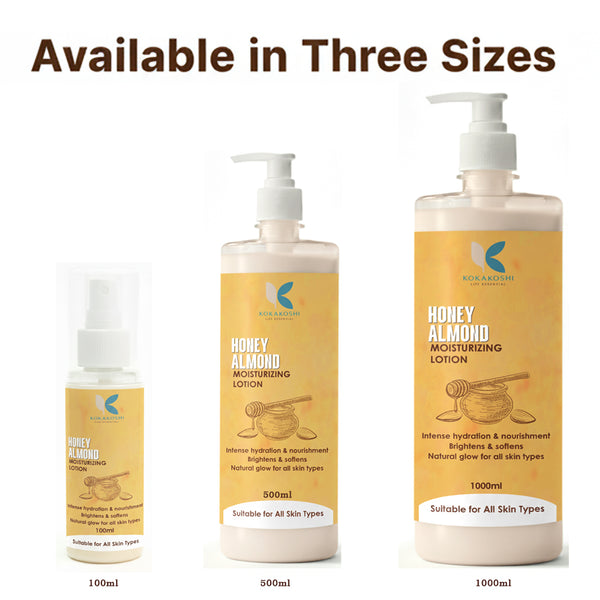 Honey Almond Deep Hydration & Natural Glow Moisturizing Lotion | Kokakoshi