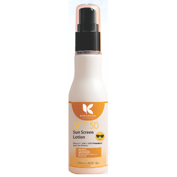 SPF 50 Sunscreen Lotion | PA++++ Broad Spectrum Protection | Kokakoshi