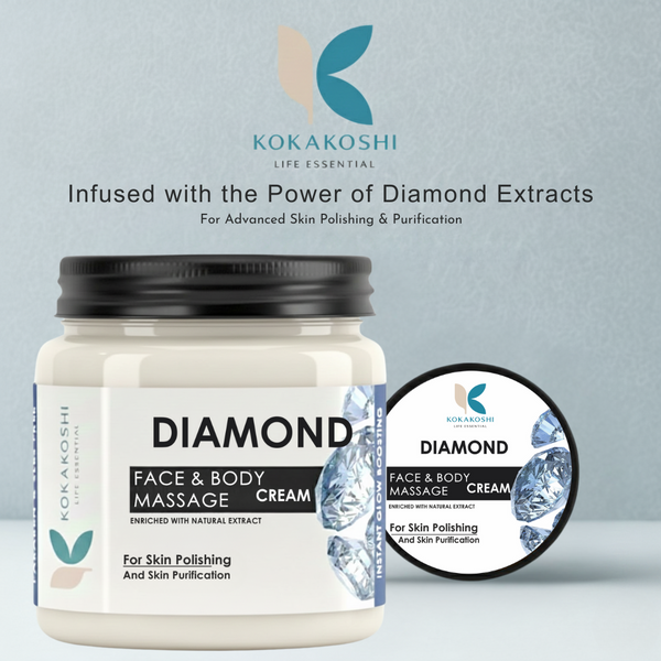 Diamond Skin Polishing & Glow Enhancing Face & Body Massage Cream | Kokakoshi 400 ml