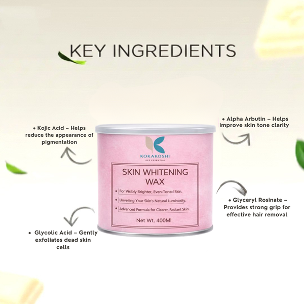 Skin Brightening Cream Wax De-Tan & Glow Boost Hair Removal Wax | Kokakoshi