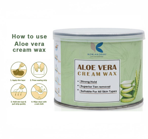 Aloe Vera Cream Wax – Gentle Hair Removal & Tan Reduction | Kokakoshi