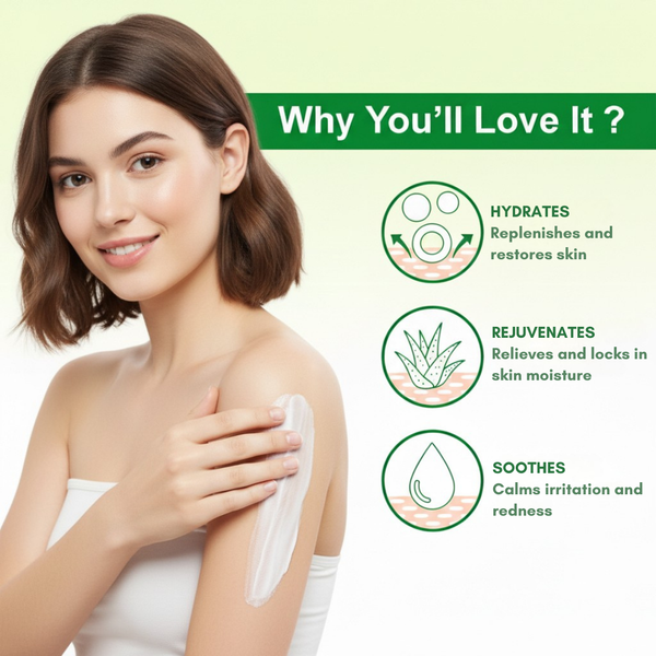 Aloe Vera Moisturizing Skin Cream – Cooling Relief & Long-Lasting Hydration | Kokakoshi