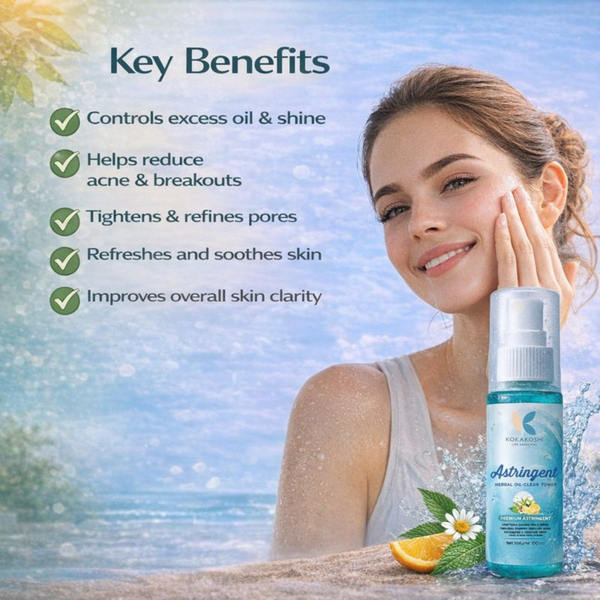Astringent Herbal Oil Control & Pore Minimizing Toner | Kokakoshi