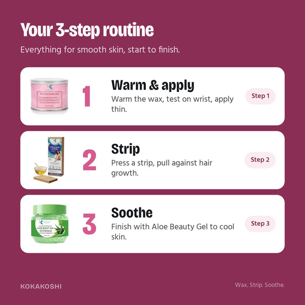 How to use the At-Home Waxing Kit
