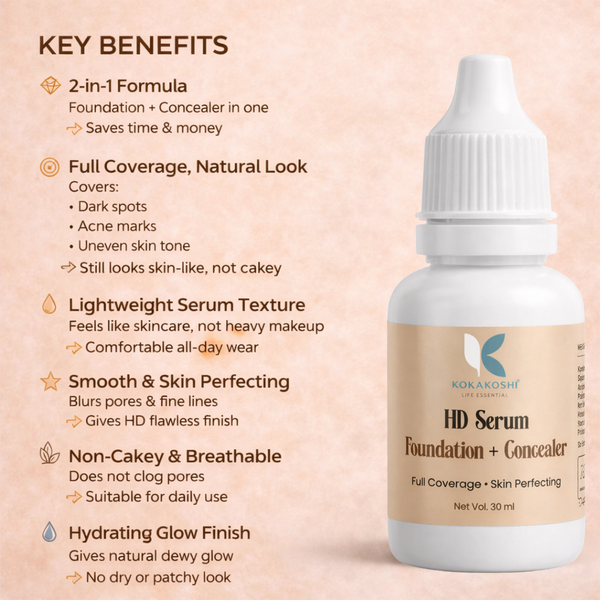 HD Serum Foundation + Concealer | Kokakoshi
