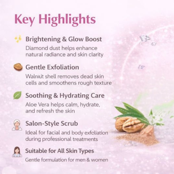 Diamond Scrub – Brightening & Glow Face Scrub with Diamond Dust | Kokakoshi