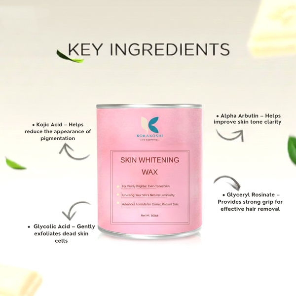 Skin Brightening Cream Wax De-Tan & Glow Boost Hair Removal Wax | Kokakoshi