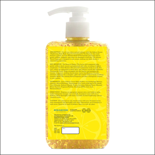Sakura Brightening Body Wash for Radiant & Even-Looking Skin | Kokakoshi