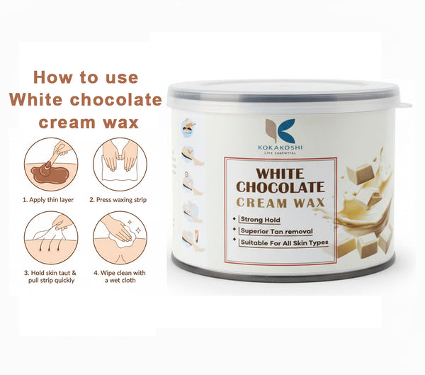 White Chocolate Wax for Hair Removal – Smooth Finish Hard Wax | Kokakoshi