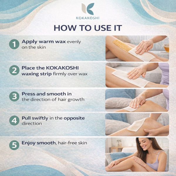 White Extra Strong Disposable Waxing Strips Professional Hair Removal Strips | Kokakoshi