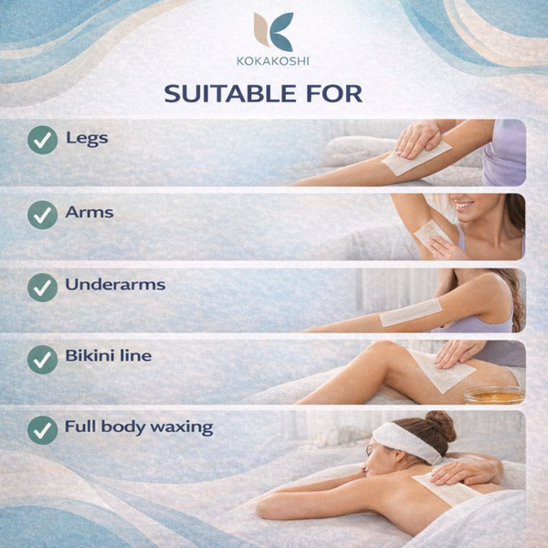 White Extra Strong Disposable Waxing Strips Professional Hair Removal Strips | Kokakoshi